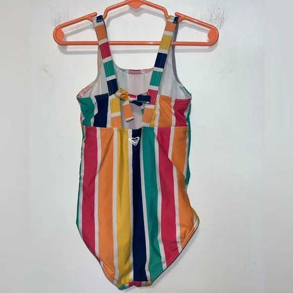 Roxy Colorful Stripe Girls’ One Piece Swimsuit Size 6 - Picture 2 of 3